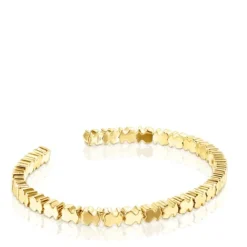 Pulsera osos con baño de oro 18 kt sobre plata Straight^TOUS Discount