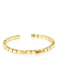 Pulsera osos con baño de oro 18 kt sobre plata Straight^TOUS Discount
