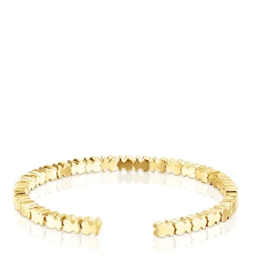 Pulsera osos con baño de oro 18 kt sobre plata Straight^TOUS Discount