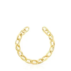 Pulsera oval con baño de oro 18 kt sobre plata Hold^TOUS Sale