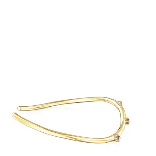 Pulsera oval con baño de oro 18 kt sobre plata y gemas Magic Nature^TOUS Clearance
