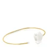 Pulsera pétalo con baño de oro 18 kt sobre plata y perlas Nenufar^TOUS Outlet