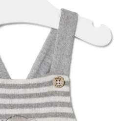 Ranita de bebé a rayas con osos Grey crudo^TOUS Discount