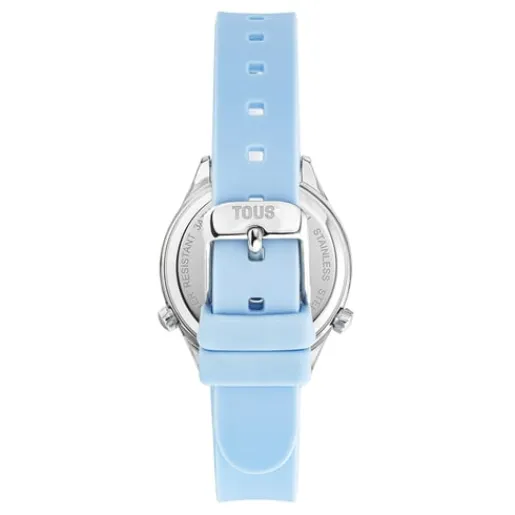 Reloj analógico celeste de acero Mini Self Time^TOUS Clearance