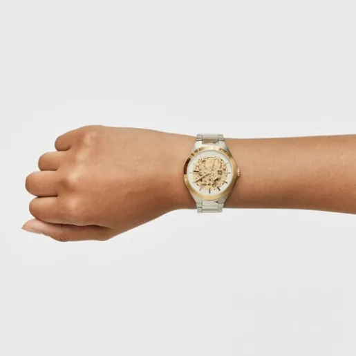 Reloj analógico con acero IPG dorado y brazalete de acero Karat Round^TOUS Best