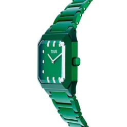 Reloj analógico con brazalete de aluminio verde Karat Squared^TOUS Sale