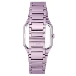 Reloj analógico con brazalete de aluminio rosa Karat Squared^TOUS Best