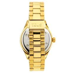 Reloj analógico con brazalete de acero IPG dorado y cristales T-Logo^TOUS Clearance