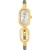 Reloj analógico con brazalete de acero y caja de acero IPG dorado Hold Oval^TOUS Hot