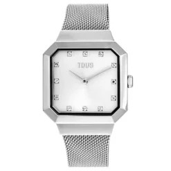 Reloj analógico con brazalete de acero Karat Squared^TOUS