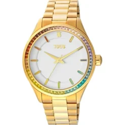 Reloj analógico con brazalete de IP dorado T-Shine^TOUS Online