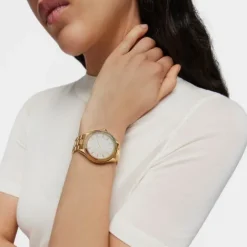 Reloj analógico con brazalete de IP dorado T-Shine^TOUS Online