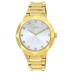 Reloj analógico con brazalete de acero IPG dorado Karat Round^TOUS Sale