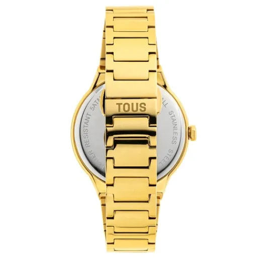 Reloj analógico con brazalete de acero IPG dorado Karat Round^TOUS Sale