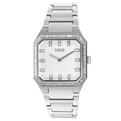 Reloj analógico con brazalete de aluminio y zirconias Karat Squared^TOUS Discount