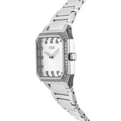 Reloj analógico con brazalete de aluminio y zirconias Karat Squared^TOUS Discount