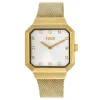 Reloj analógico con brazalete de acero IPG dorado Karat Squared^TOUS Clearance