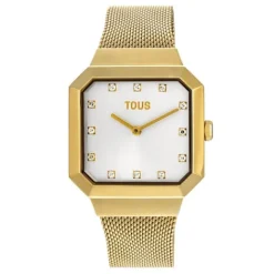 Reloj analógico con brazalete de acero IPG dorado Karat Squared^TOUS Clearance