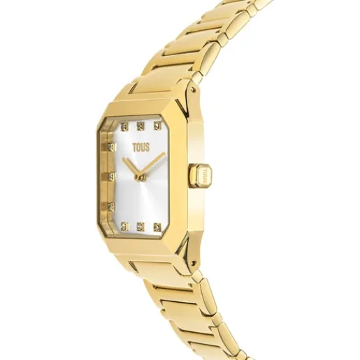 Reloj analógico con brazalete de acero IPG dorado Karat Squared^TOUS Outlet