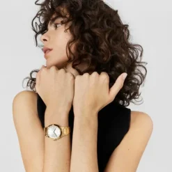 Reloj analógico con brazalete de acero IPG dorado Karat Oval^TOUS Outlet