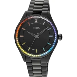 Reloj analógico con brazalete de IP negro T-Shine^TOUS Hot