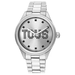 Reloj analógico con brazalete de acero y cristales T-Logo^TOUS Outlet