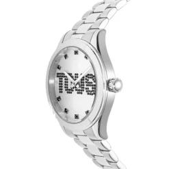 Reloj analógico con brazalete de acero y cristales T-Logo^TOUS Outlet