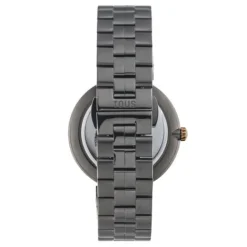 Reloj analógico con brazalete de acero IP gris y acero IPRG rosado S-Band^TOUS New