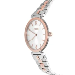 Reloj analógico con brazalete de acero y acero IPRG rosado S-Band^TOUS Clearance