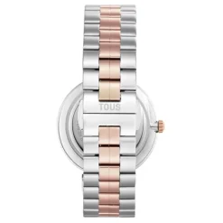 Reloj analógico con brazalete de acero y acero IPRG rosado S-Band^TOUS Clearance