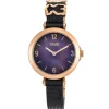 Reloj analógico con brazalete de acero IP negro y acero IPRG rosa Icon Charms^TOUS