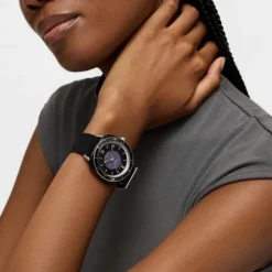 Reloj analógico de acero con brazalete elástico en color blanco Osier^TOUS Clearance