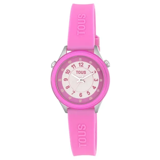 Reloj analógico fucsia de acero Mini Self Time^TOUS Outlet