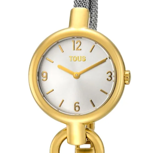 Reloj analógico Hold Charms de IP dorado con correa de^TOUS Best