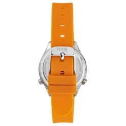 Reloj analógico naranja de acero Mini Self Time^TOUS Hot
