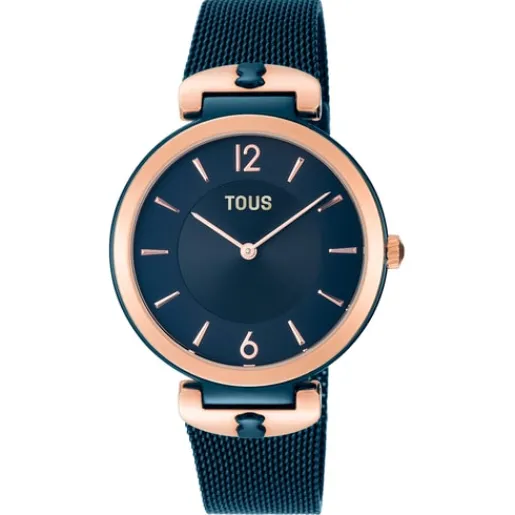 Reloj analógico S-Mesh bicolor /IP rosado y azul^TOUS New