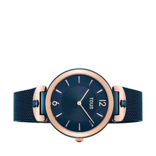 Reloj analógico S-Mesh bicolor /IP rosado y azul^TOUS New