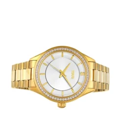 Reloj analógico T-Shine de acero IP dorado con zirconias cúbicas^TOUS Outlet