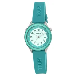 Reloj analógico verde de acero Mini Self Time^TOUS Hot