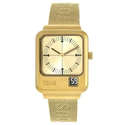 Reloj analógico y digital con brazalete de acero IPG dorado MARS^TOUS