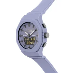 Reloj analógico/digital de acero IP lila con brazalete de nylon lila Bet^TOUS Outlet