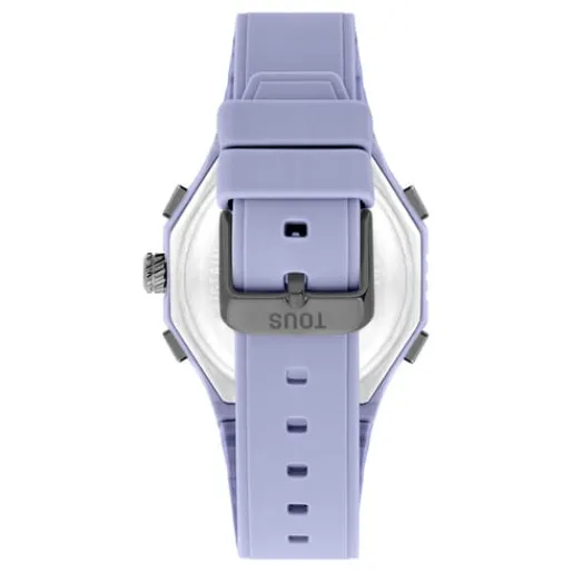 Reloj analógico/digital de acero IP lila con brazalete de nylon lila Bet^TOUS Outlet