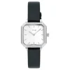 Reloj con movimiento suizo analógico de acero con 0,40 ct en diamantes y brazalete de piel negra Les Classiques^TOUS Hot