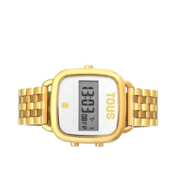 Reloj digital con brazalete de IP dorado D-Logo^TOUS New