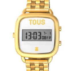 Reloj digital con brazalete de IP dorado D-Logo^TOUS New
