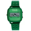 Reloj digital con brazalete de aluminio en color verde D-Logo^TOUS Outlet