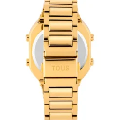 Reloj digital con brazalete de acero IPG dorado y zirconitas D-BEAR^TOUS Outlet
