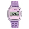 Reloj digital con brazalete de aluminio en color malva D-Logo^TOUS Best