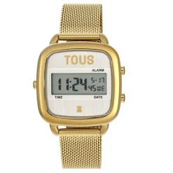 Reloj digital con brazalete de acero IPG dorado D-Logo New^TOUS Best