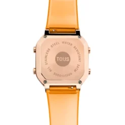 Reloj digital de policarbonato color salmón y acero IPRG rosa D-BEAR Fresh^TOUS Clearance